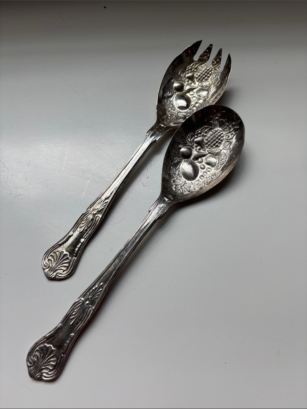 Salad servers - VTG silver plated 1980s